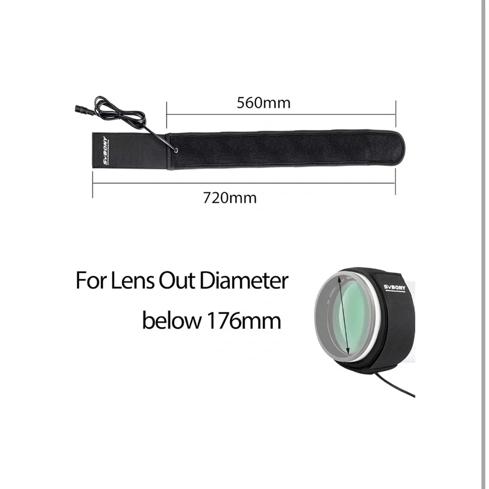 SV192 Dew Heater Strip 560mm Lens Heater Warmer for‎ Telescope DSLR Camera